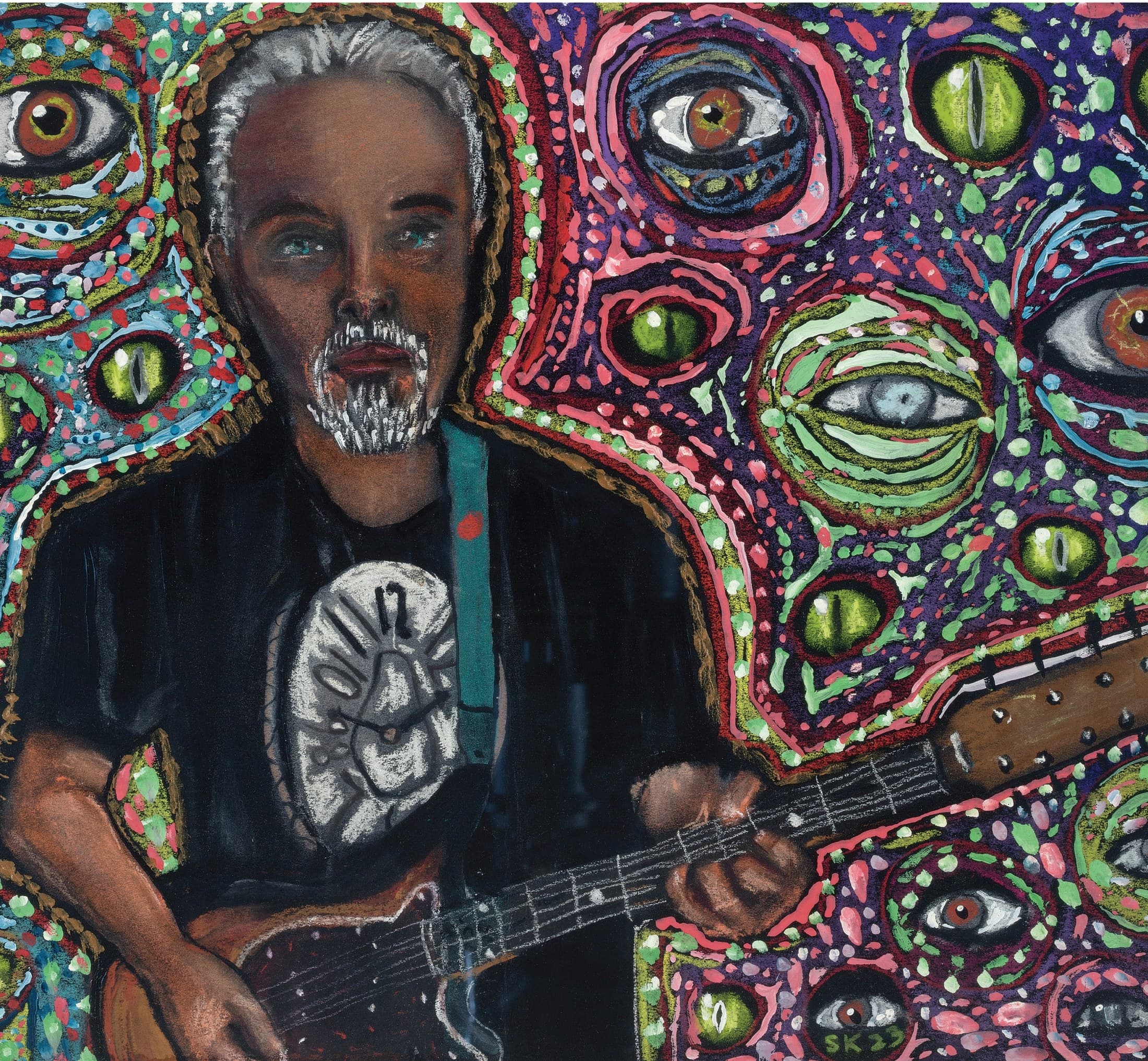 Steve Kilbey's painting of Rikki for the About Time cover
